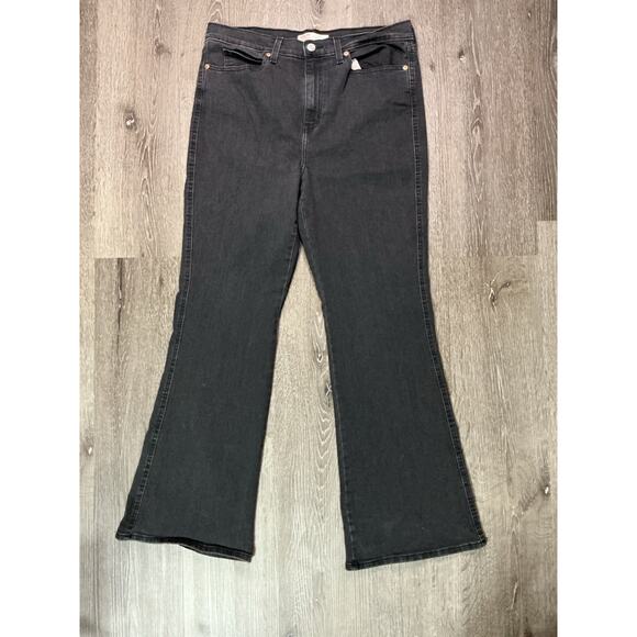 Levi Signature Heritage High-Rise Flare Black Jeans Size 10 - Picture 1 of 8